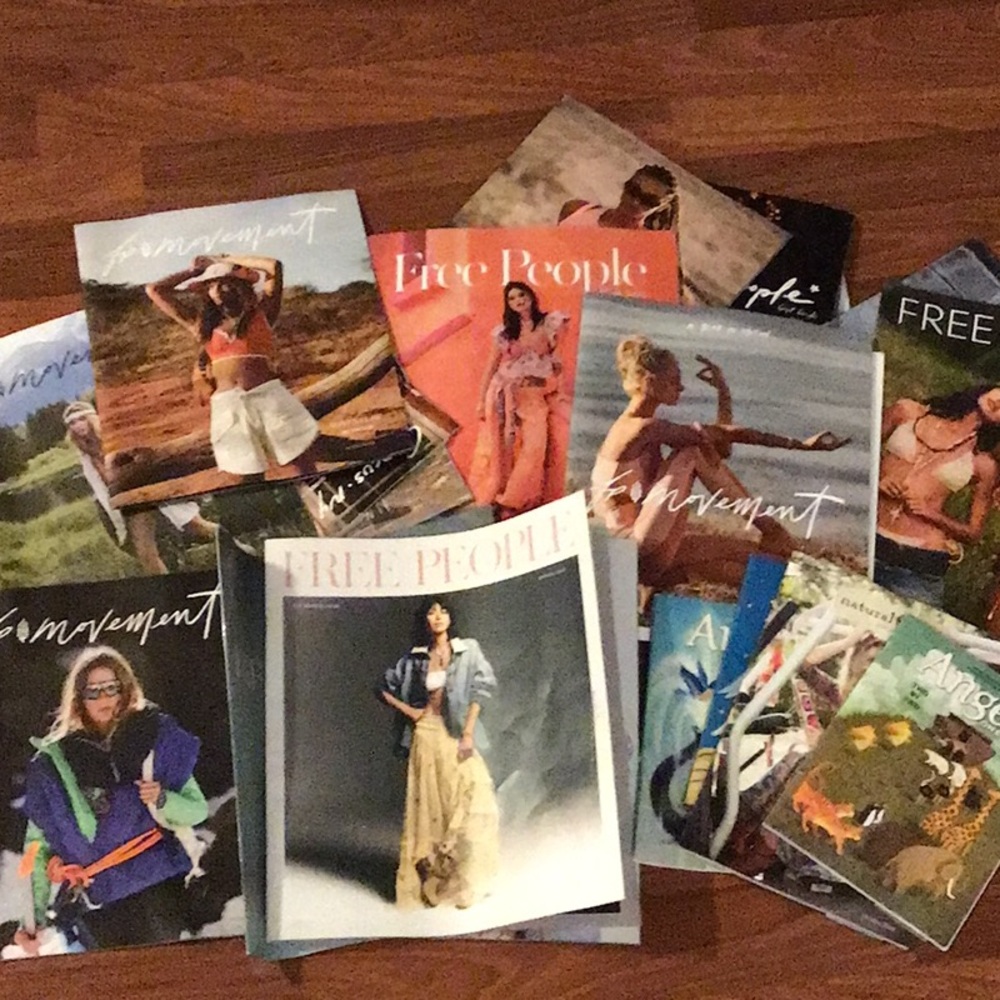Huge stack of free people catalogs & angels on earth